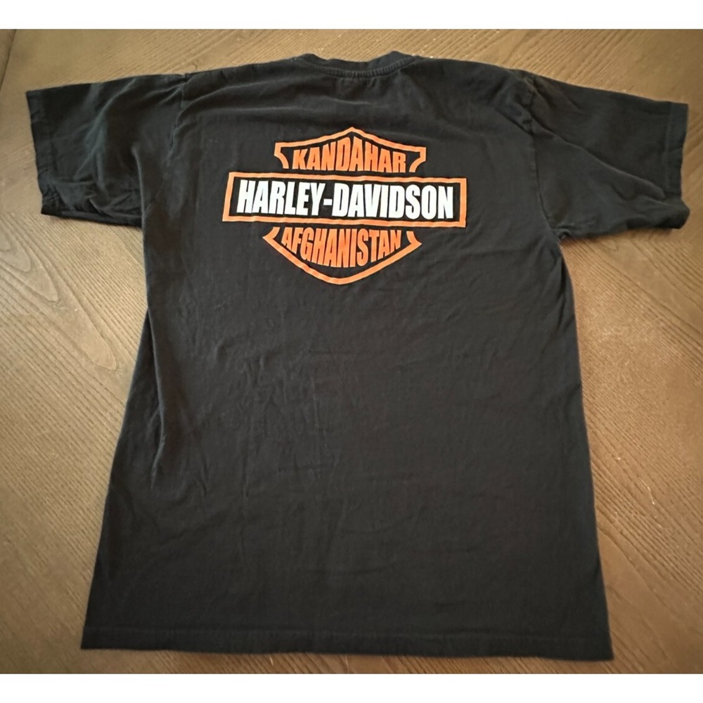 Harley Davidson Kandahar Afghanistan T Shirt Size M Medium KES Tag Military - Picture 4 of 5